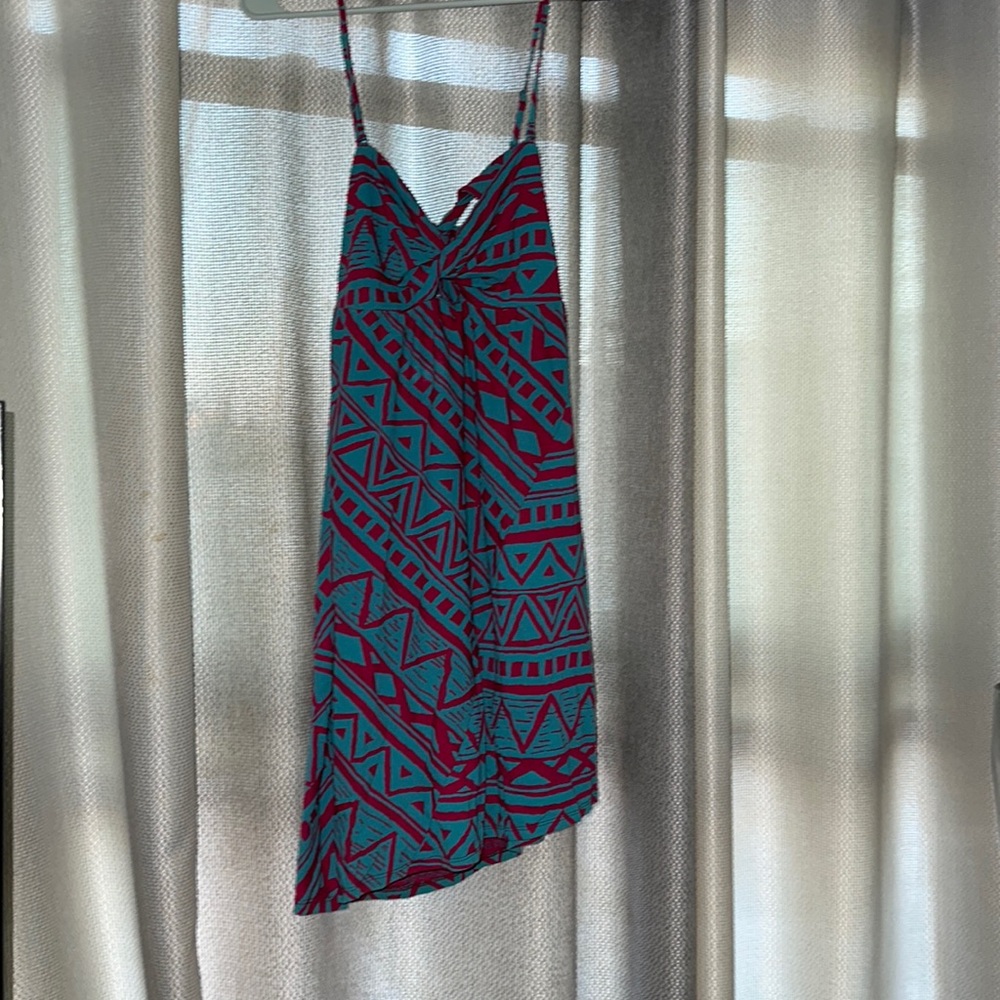 Roxy dress, size Large, pink and blue